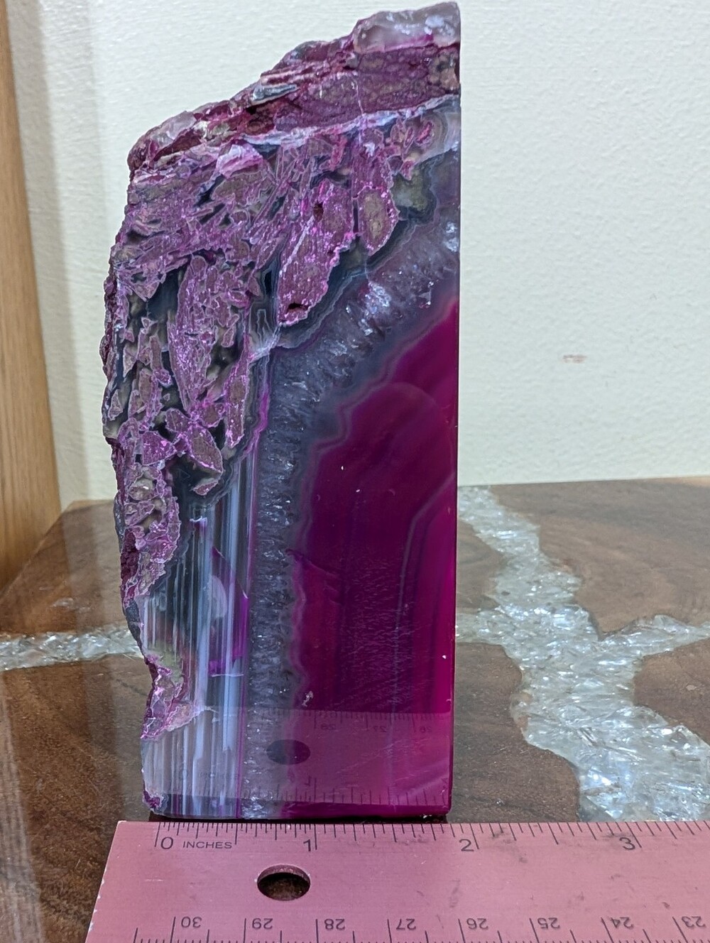 Agate Geode Sections 3pc Set Teal, Pink & Purple - Picture 14 of 16